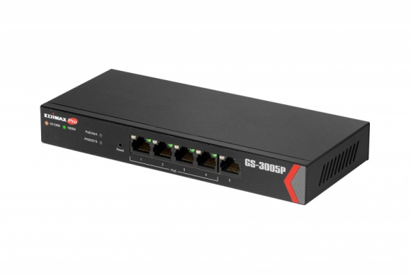 Nowość w ofercie Edimax – switch GS-3005P LIFESTYLE, IT i technologie - Edimax Pro GS-3005P to inteligentny przełącznik zarządzalny z 4 gigabitowymi portami PoE +. Zaprojektowany dla małych środowisk biurowych i biur domowych.