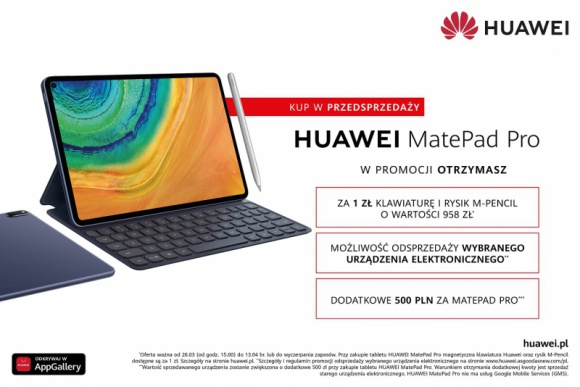 Huawei MatePad Pro, tablet do wymagających zadań, trafia do sprzedaży